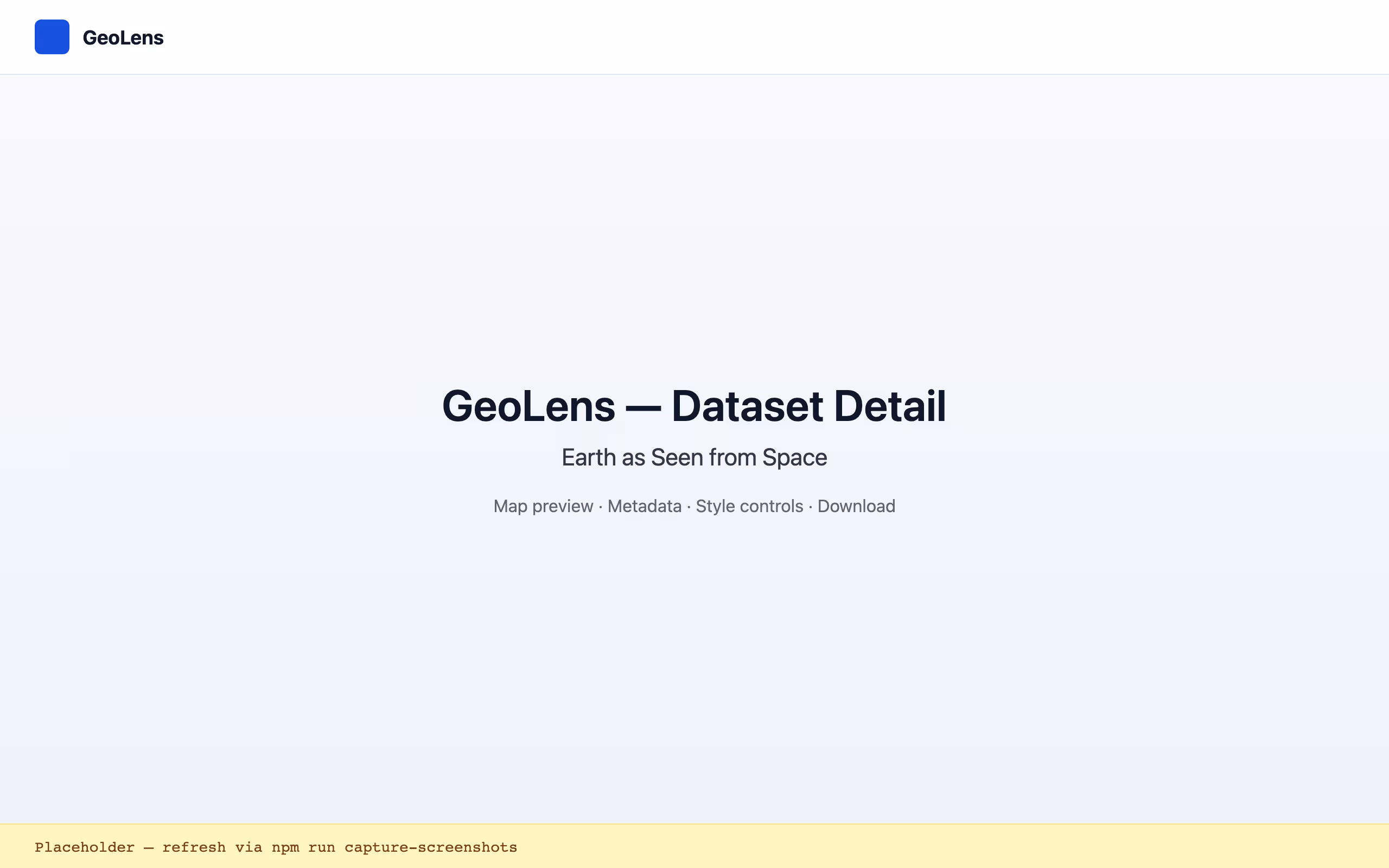 Dataset detail with map preview and metadata
