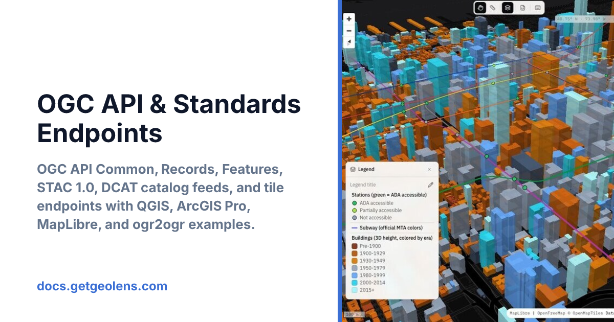OGC API & Standards Endpoints | GeoLens Docs