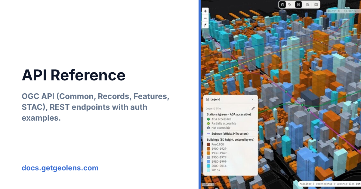 API Reference | GeoLens Docs