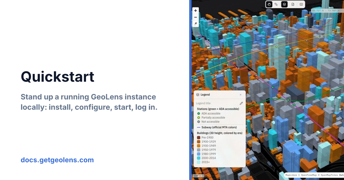 Quickstart | GeoLens Docs